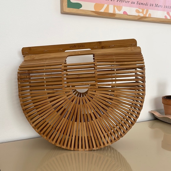 Cult Gaia Bamboo Ark Bag in Natural Brown - Picture 1 of 11